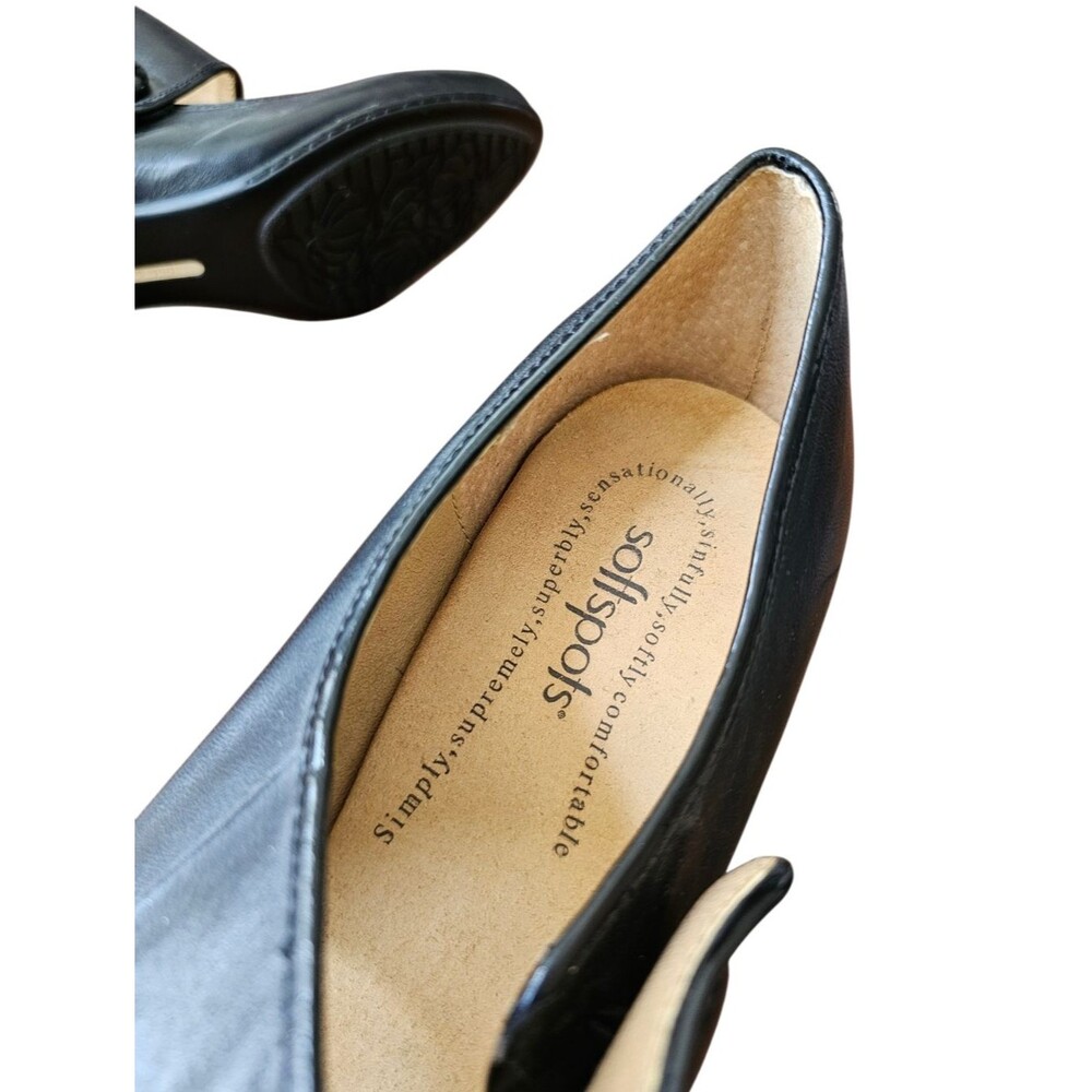 Softspots Classic Leather Black Mary Jane Heels Size 11 - Picture 6 of 8